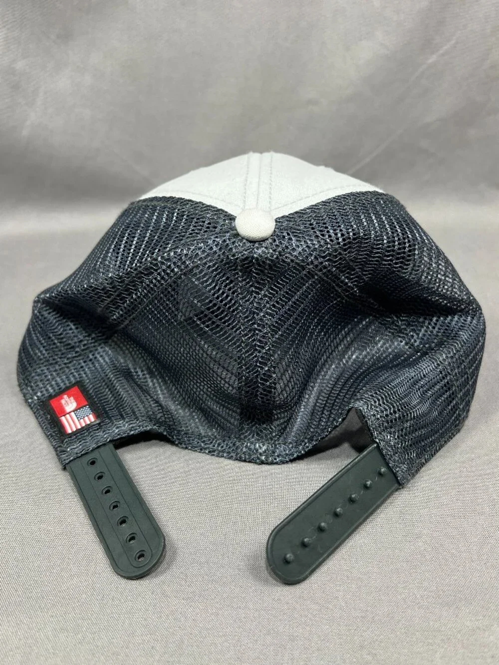 North Face Mudder Snapback Hat Cap Gray Hiking Outdoor Trucker Mesh Patch Mens - Picture 16 of 16